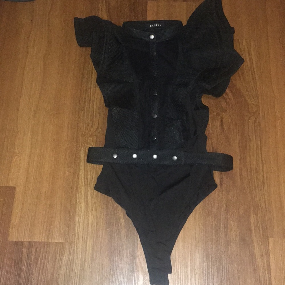 Raffle see through bodysuit